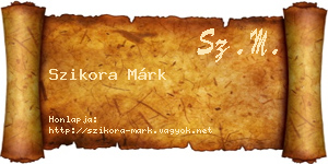 Szikora Márk névjegykártya